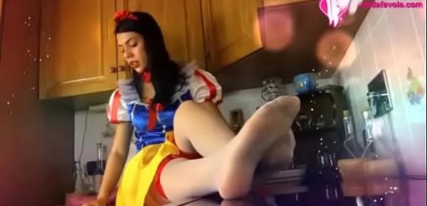  Snow White smelly feet in stockings